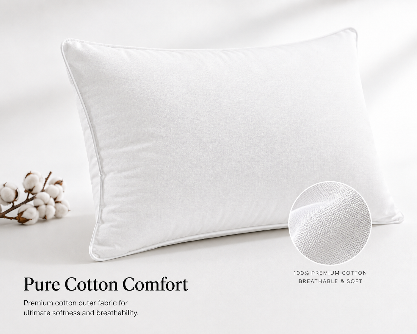 🌿 NestoraSleep™ Pure Cotton Collection