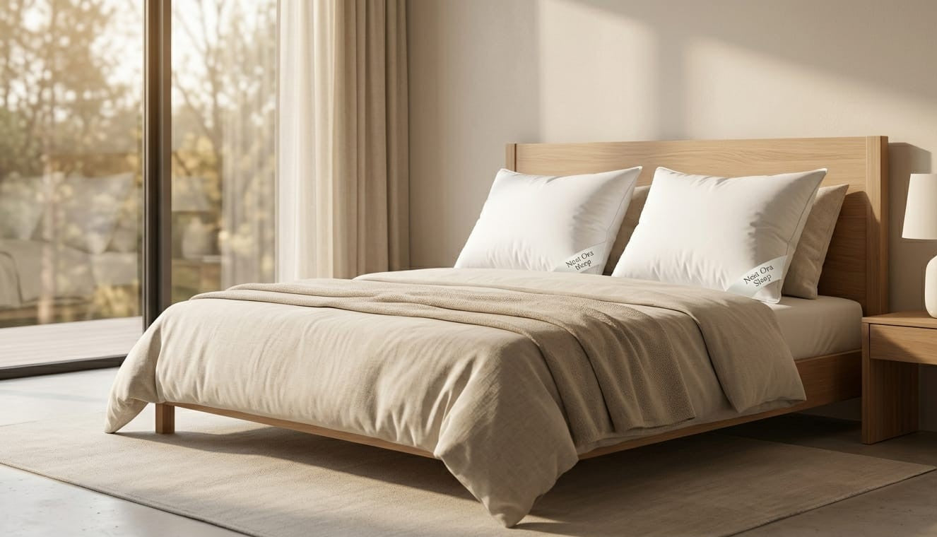 NestoraSleep™ Luxury Hotel Fiber Pillow | Ultra-Soft, Breathable & Adjustable Height | Neck Support | Hypoallergenic | Premium Sleep Pillow