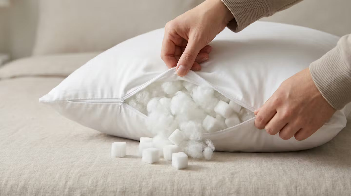 NestoraSleep™ Luxury Hotel Fiber Pillow | Ultra-Soft, Breathable & Adjustable Height | Neck Support | Hypoallergenic | Premium Sleep Pillow