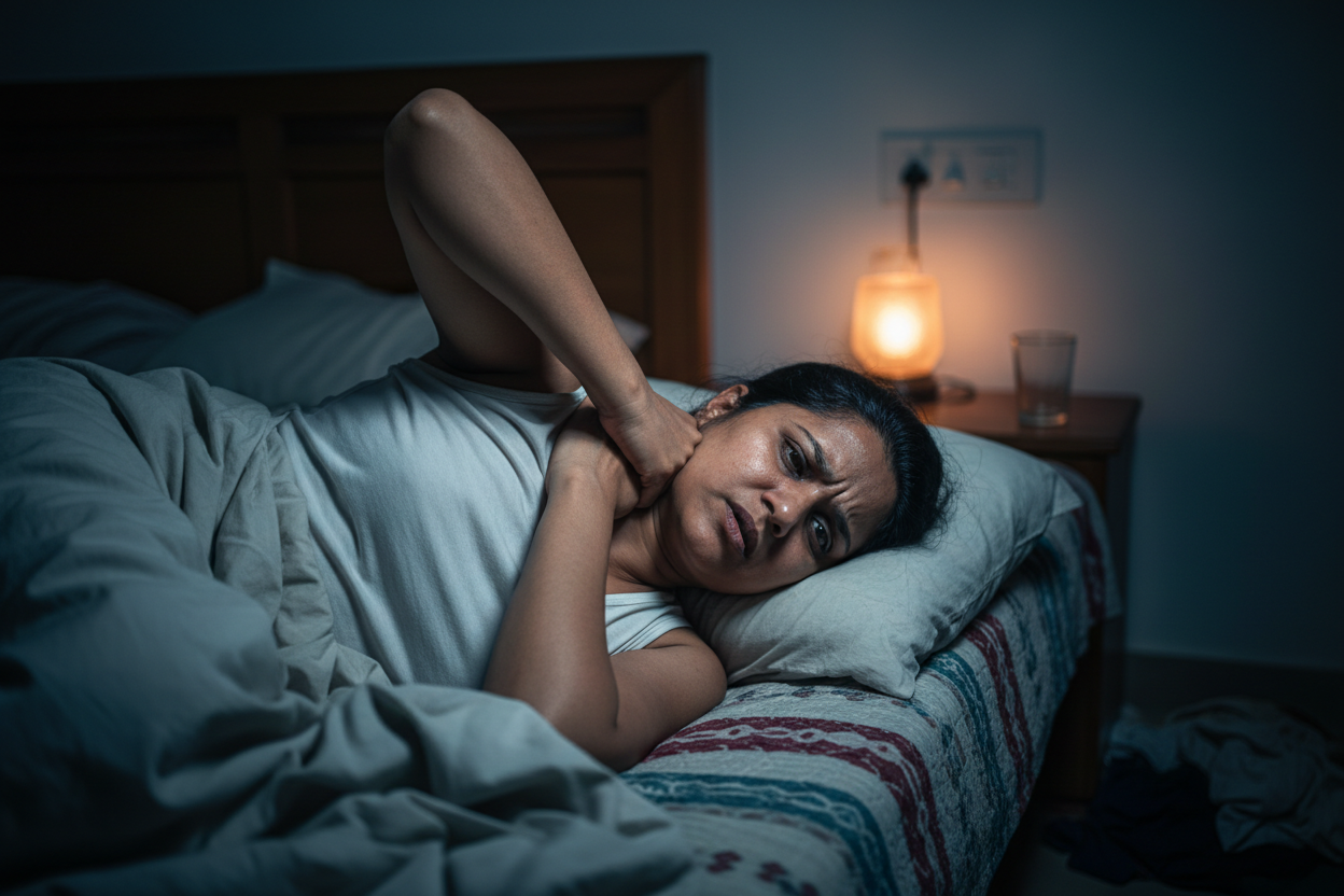 Pain Point – Tired Person Night Scene